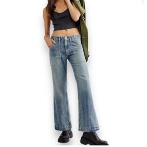 We the Free Golden Valley Mid Rise Wide Leg Jeans‎ 27